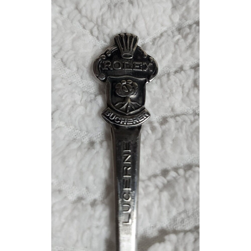 Vintage ROLEX Bucherer of Lucerne Switzerland Collector Souvenir SPOON 4.5"